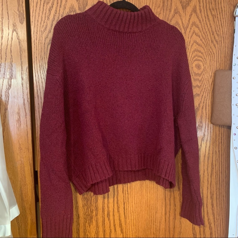 AE Maroon Turtle Neck Sweater